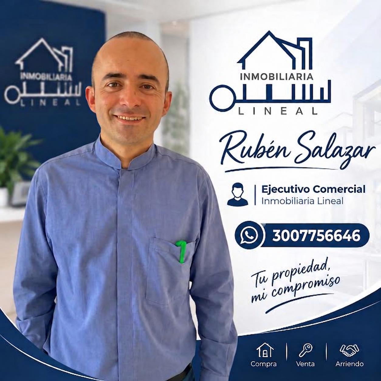 Rubén Salazar, equipo comercial de Lineal